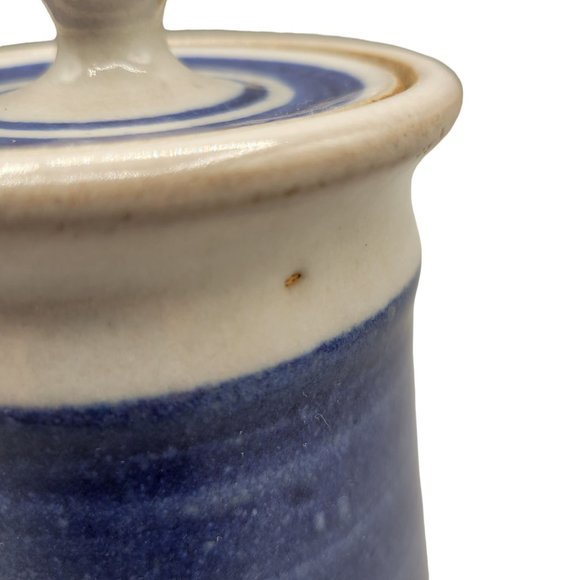 Pottery Canister Crock Lidded Earthenware Jam Pot Jelly Jar Signed - Picture 10 of 10